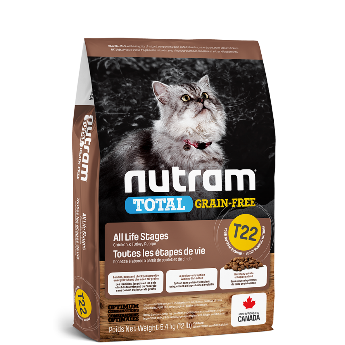 Nutram - Total Grain Free Cat Food - T22 Turkey & Chicken Recipe