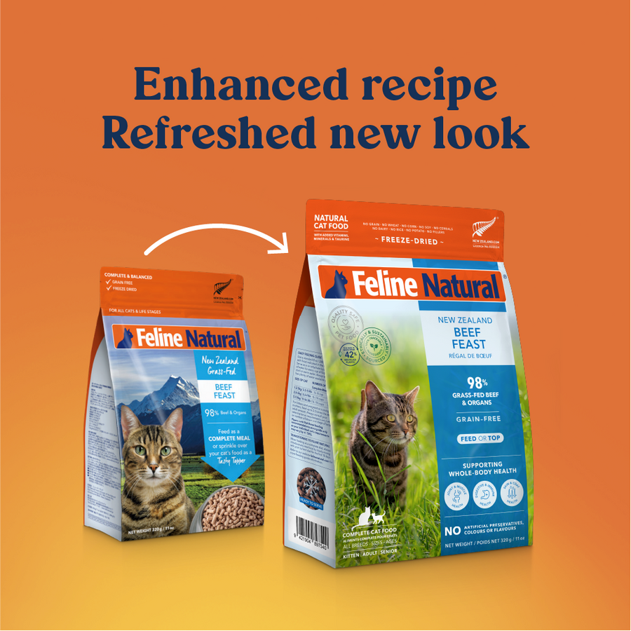 Feline Natural Freeze Dried Cat food - Beef Feast