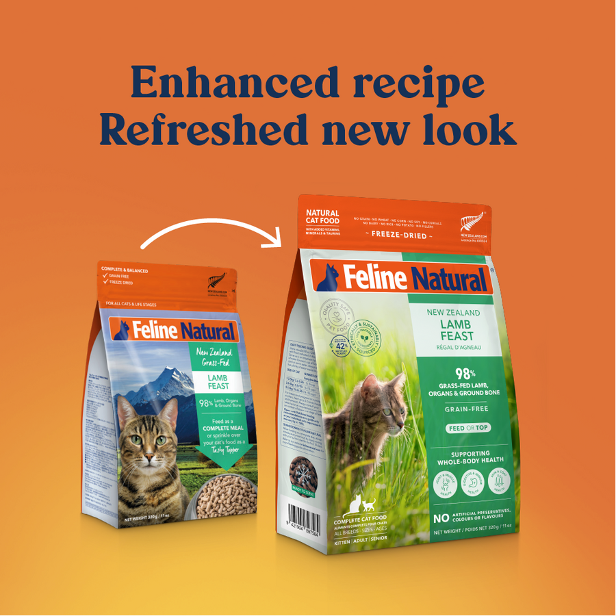 Feline Natural Freeze Dried Cat food - Lamb Feast