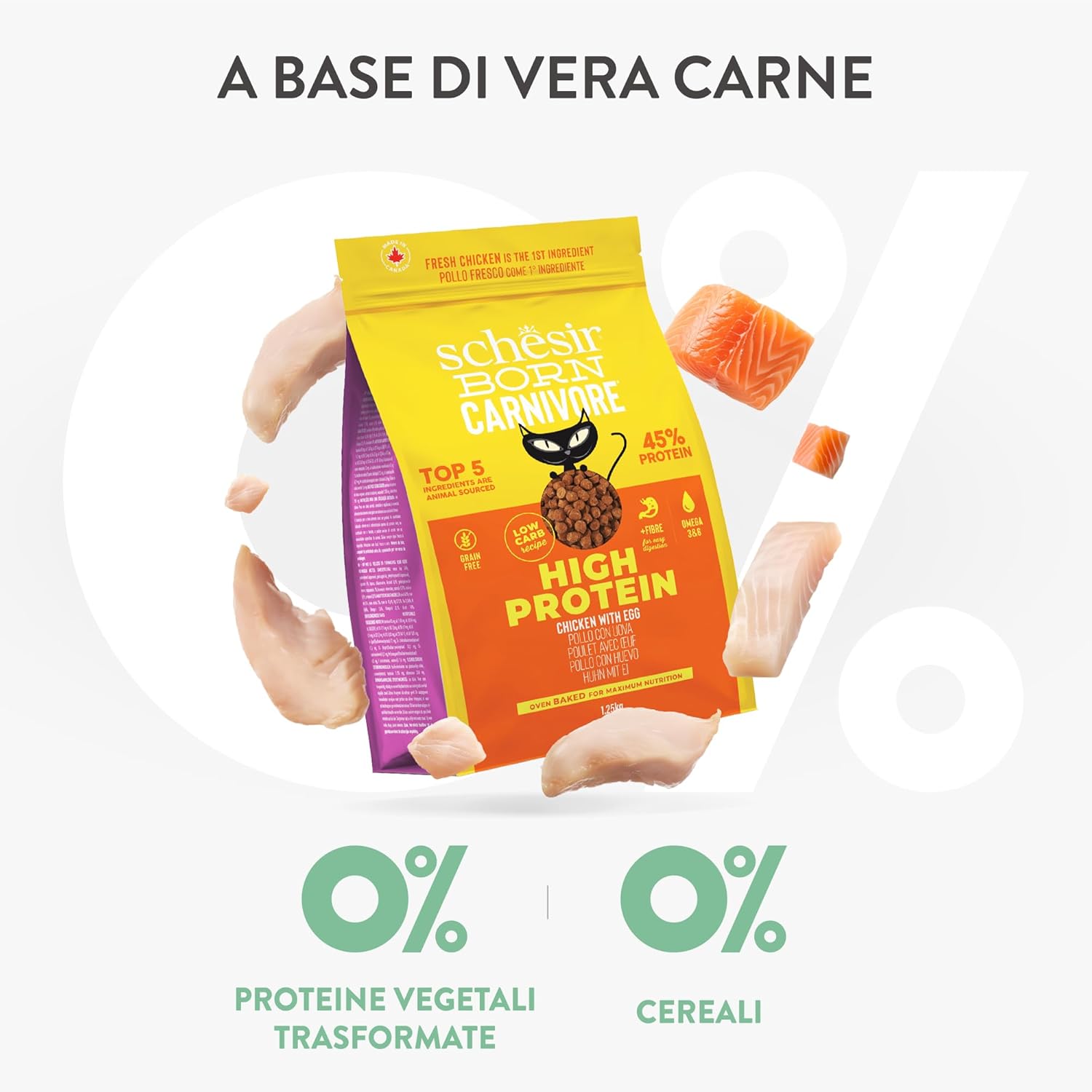 Schesir - Born Carnivore Adult Cat Food - Chicken & Egg