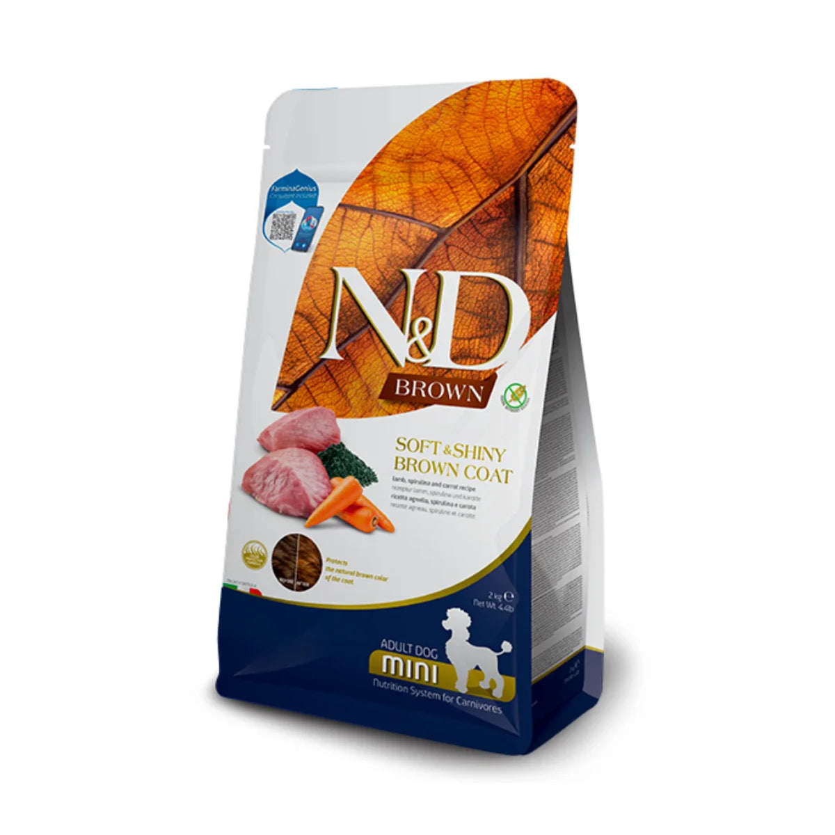 Farmina - N&D Brown Grain Free Mini Adult Dog Food - Lamb