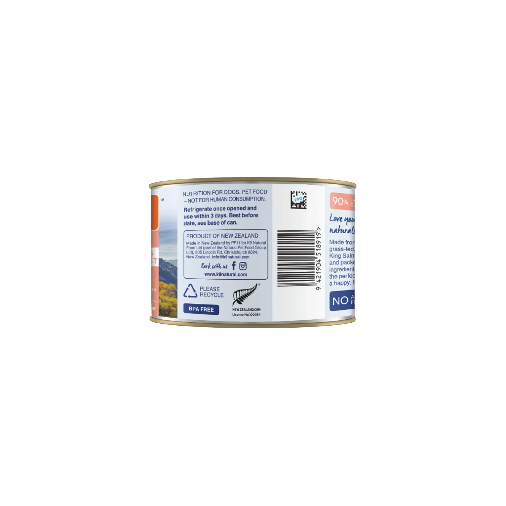 K9 Natural Canned Dog Food - Lamb & King Salmon Feast