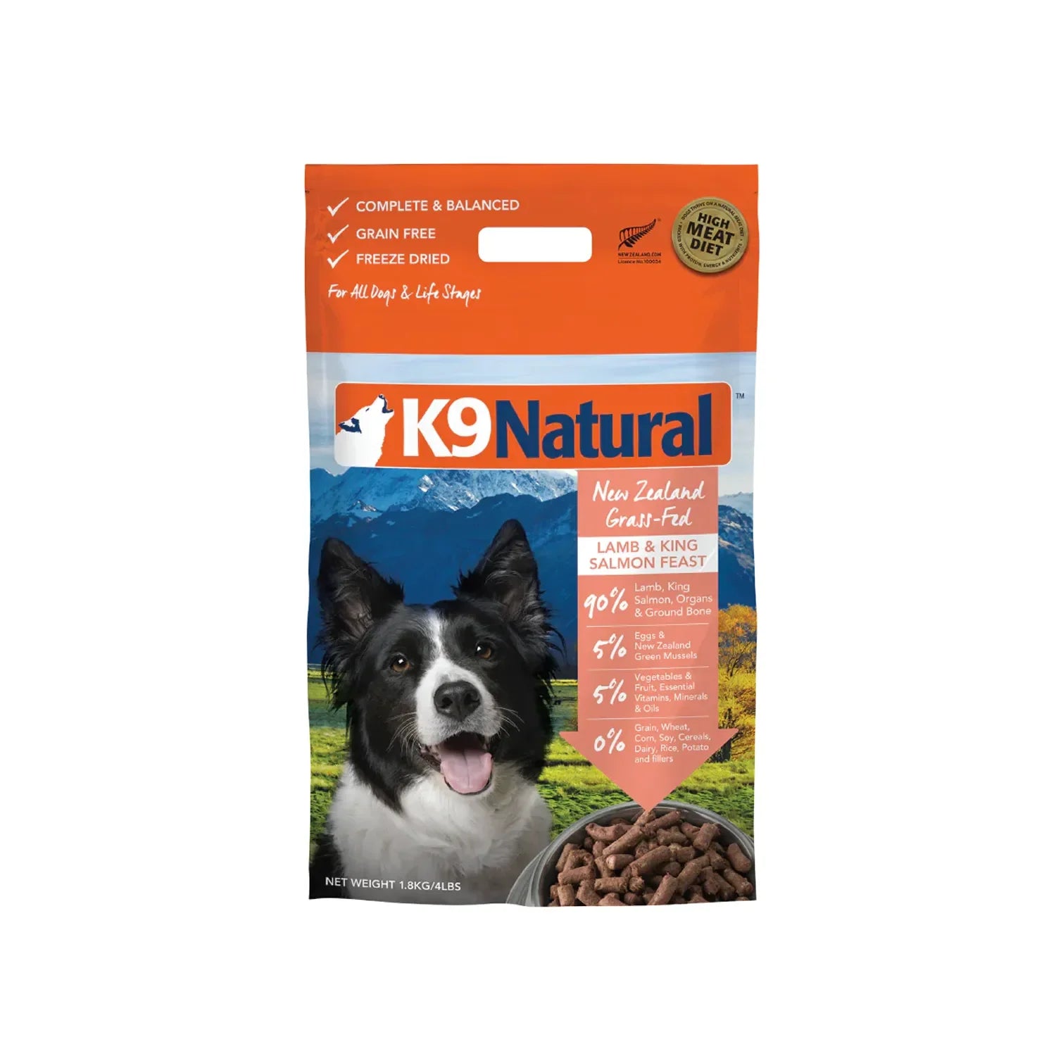 K9 Natural Freeze Dried Dog Food - Lamb & King Salmon Feast