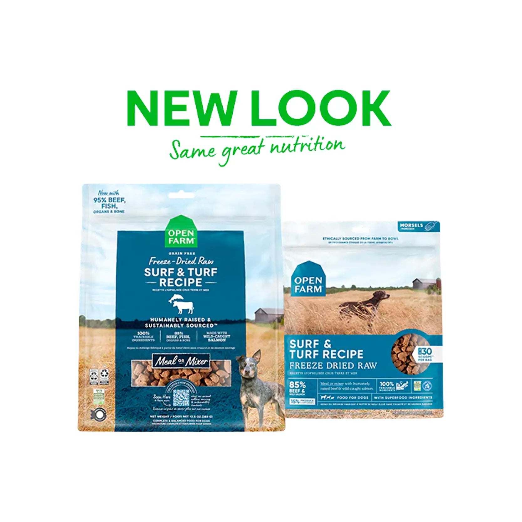 Open Farm Freeze Dried Raw Dog Food Surf & Turf Recipe 13.5oz