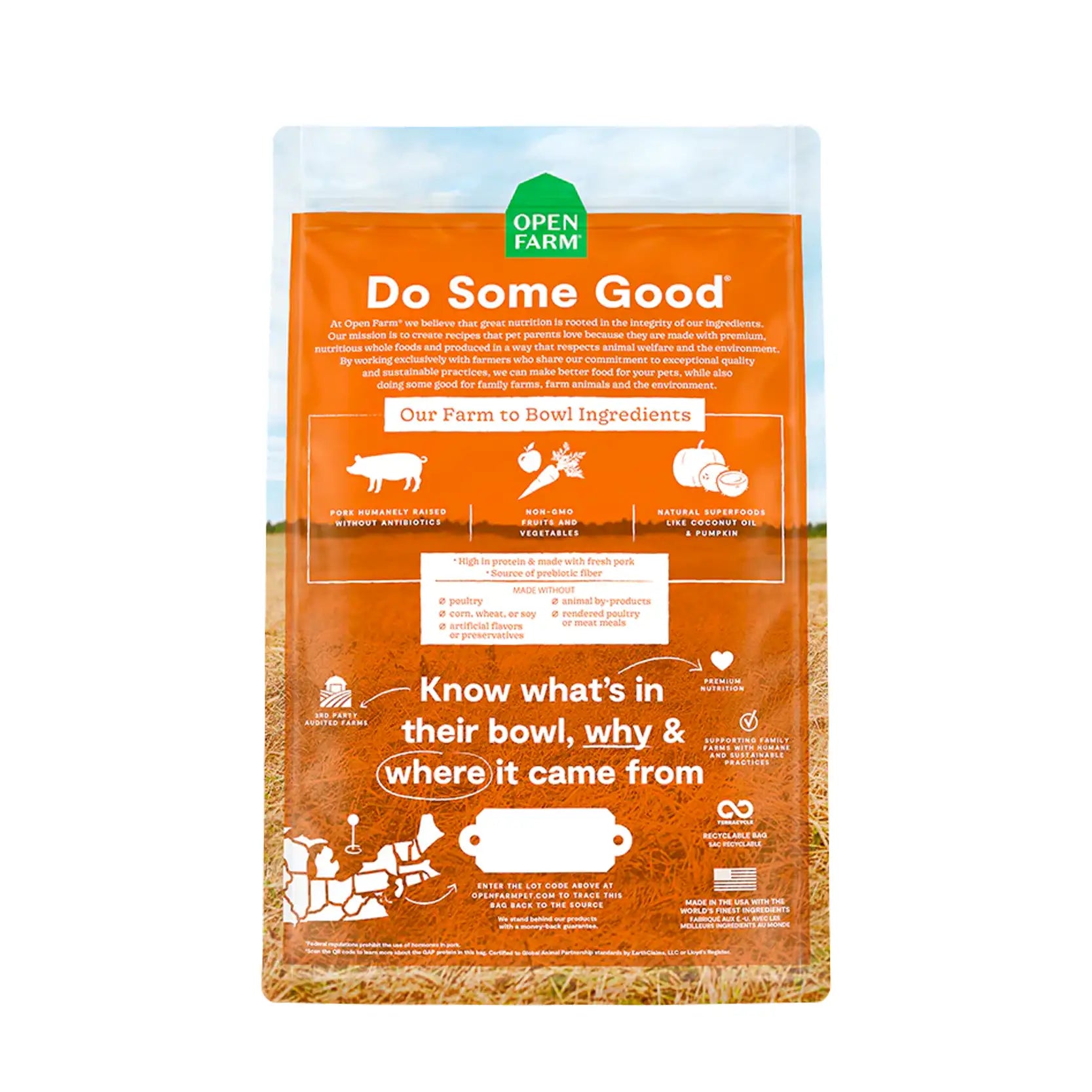 Open Farm Grain Free Dog Food Farmer's Table Pork & Root Vegetable Recipe