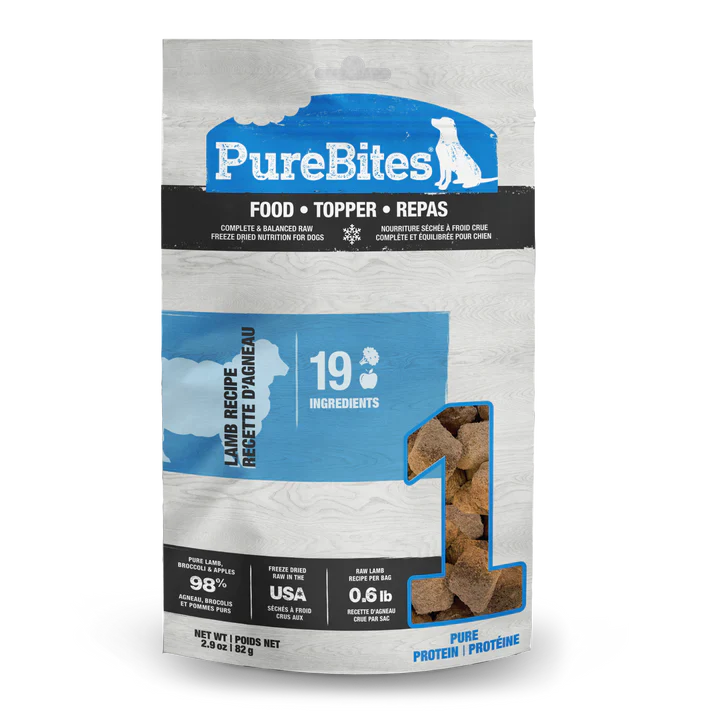 PureBites Freeze Dried Food Toppers For Dogs - Lamb 82g