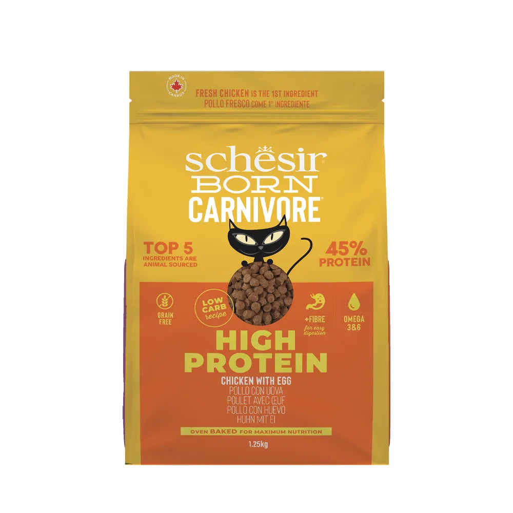 Schesir - Born Carnivore Adult Cat Food - Chicken & Egg