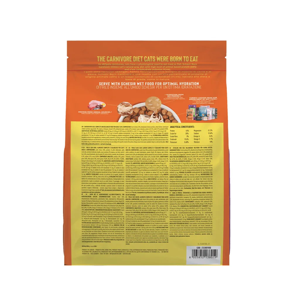 Schesir - Born Carnivore Adult Cat Food - Chicken & Egg
