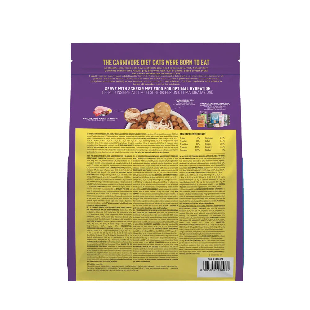 Schesir - Born Carnivore Adult Cat Food - Chicken & Herring