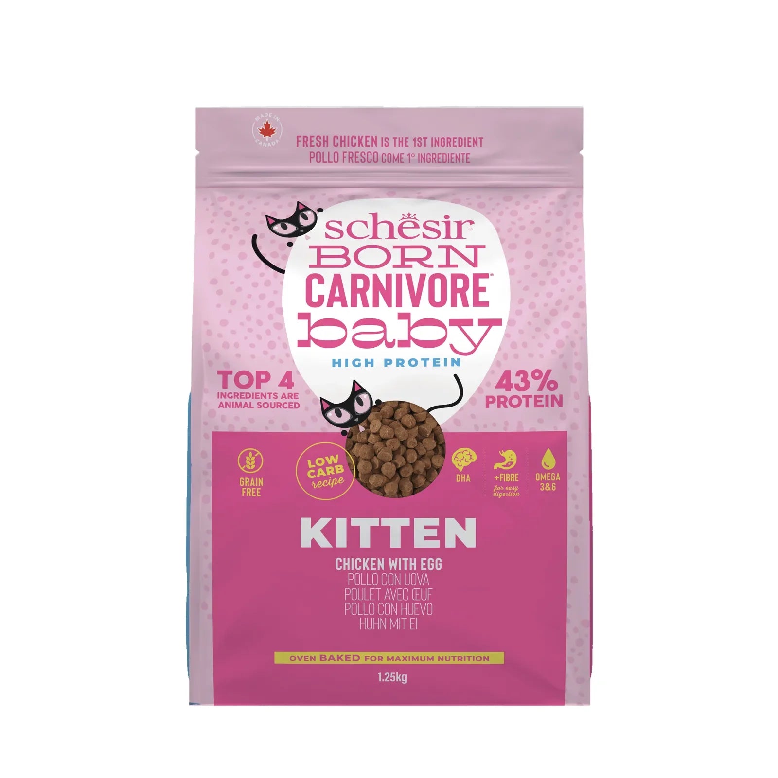 Schesir - Born Carnivore Kitten Food - Chicken & Egg