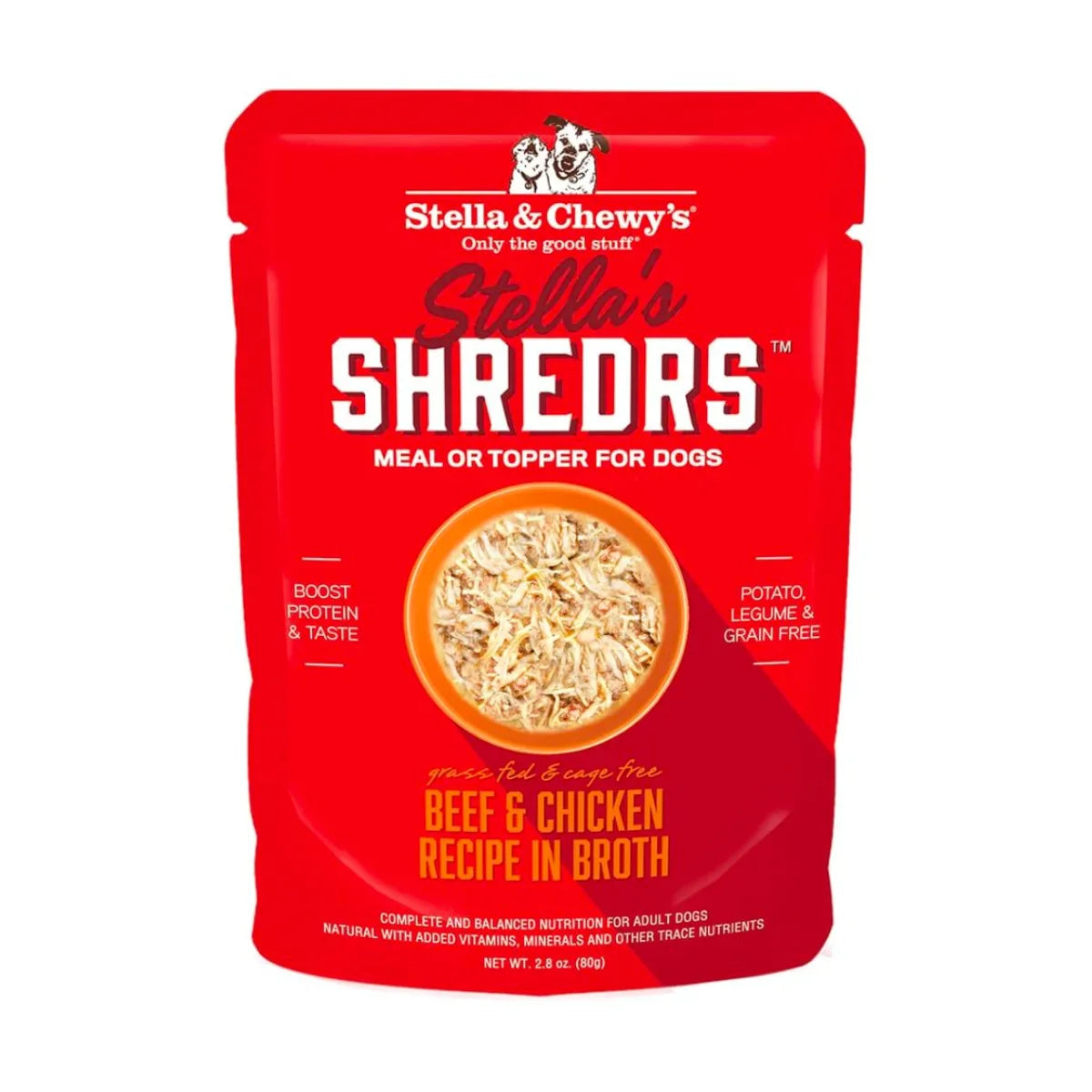 Stella & Chewy's - Stella's Shredrs For Dogs - Beef & Chicken Recipe in Broth 2.8oz