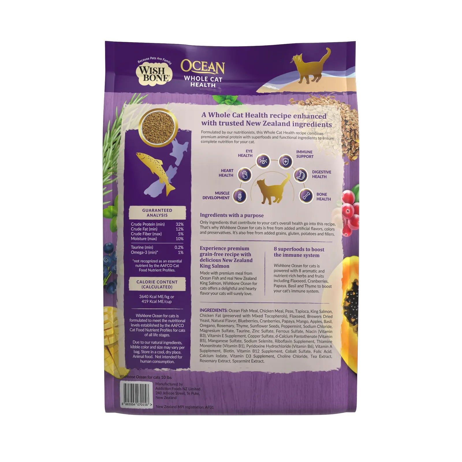 Wishbone - Ocean - New Zealand King Salmon Dry Cat Food
