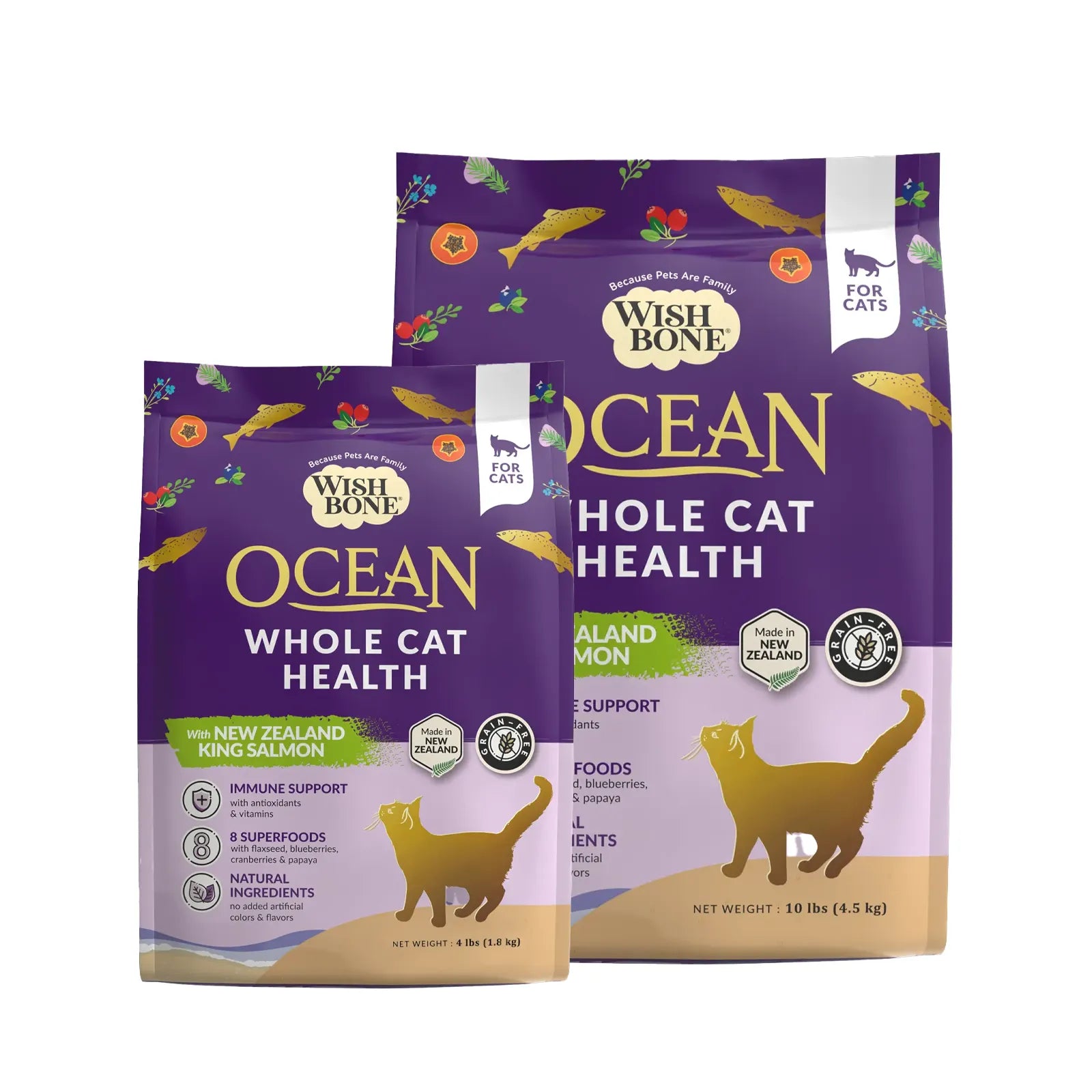 Wishbone - Ocean - New Zealand King Salmon Dry Cat Food