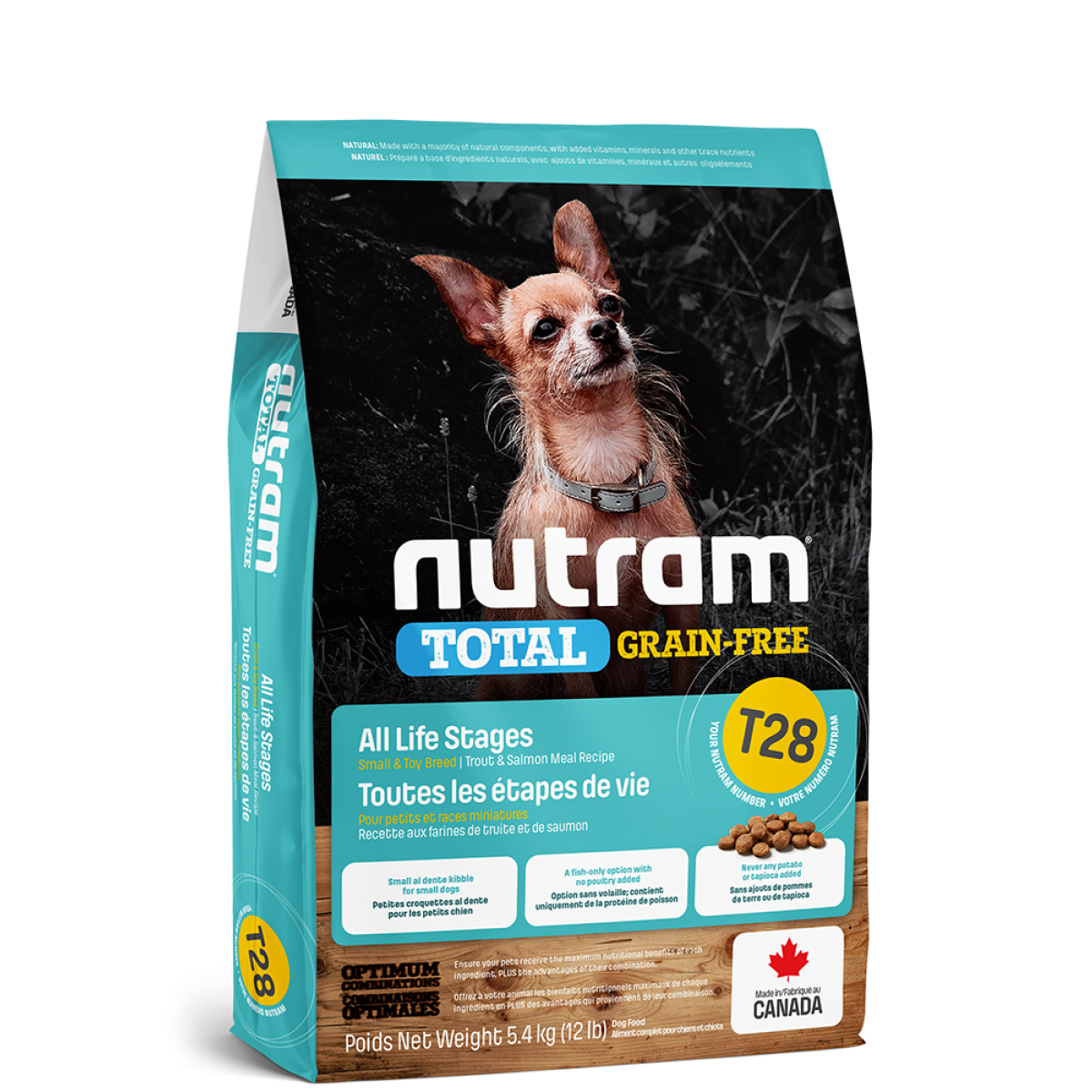 Nutram - Total Grain Free Dog Food - T28 Salmon Trout Small Bites Recipe